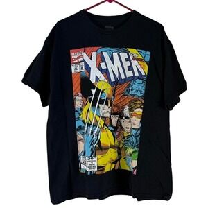 Marvel X-Men Graphic T-Shirt Mens L Black Comic Book Marvel Tee